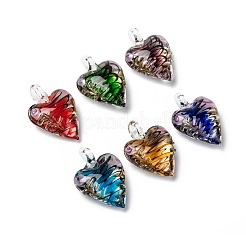 Handmade Goldensand Lampwork Pendants&nbsp;LAMP-S053-B