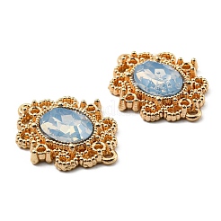 Golden Plated Alloy Oval Connector Charms&nbsp;FIND-B022-02G-04