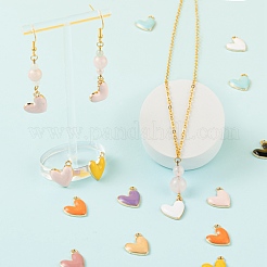 48Pcs Eco-Friendly Zinc Alloy Enamel Pendants&nbsp;FIND-LS0001-09-NR