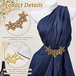 Rhinestone Thread Iron on/Sew On Patches&nbsp;DIY-WH0899-132