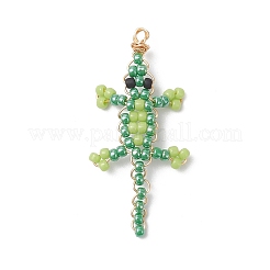 Glass Crocodile Pendants&nbsp;PALLOY-MZ00992