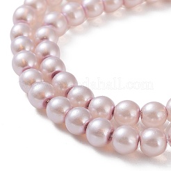 Baking Paint Pearlized Glass Pearl Round Bead Strands&nbsp;X-HY-Q003-6mm-47-01