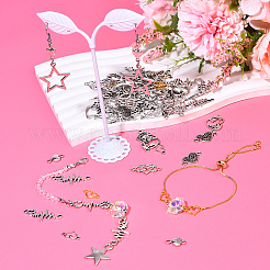 90Pcs 9 Styles Tibetan Style Alloy Links/Connectors&nbsp;TIBE-YW0001-72