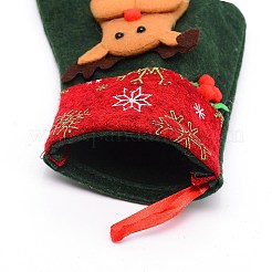 Reindeer Cloth Hanging Christmas Stocking&nbsp;HJEW-SZC0004-27