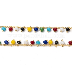 3.28 Feet Handmade Glass Beaded Chains&nbsp;X-AJEW-P061-A03