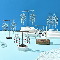 Alloy Feather Dangle Earrings&nbsp;EJEW-FS00028