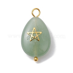 9Pcs 9 Styles Natural Green Aventurine & Rose Quartz & Amethyst Pendants&nbsp;PALLOY-JF02576