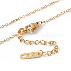 Rectangle & Flat Round Cubic Zirconia Pendant Necklace&nbsp;NJEW-P262-32G
