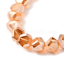 Transparent Electroplate Glass Beads Strands&nbsp;EGLA-I017-04-PL01