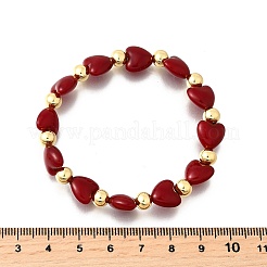 Valentine's Day ABS Imitation Pearl Beads Stretch Bracelets for Women&nbsp;BJEW-D317-08B-G
