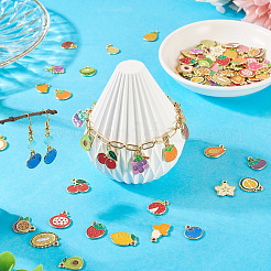 112Pcs 28 Styles Fruit Alloy Enamel Charms&nbsp;FIND-TA0008-83