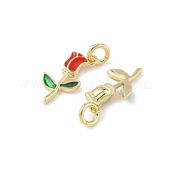Brass Enamel Charms&nbsp;KK-Q039-10A-G