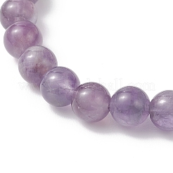 8.5MM Round Natural Green Aventurin & Amethyst Stretch Beaded Bracelets&nbsp;BJEW-JB12988
