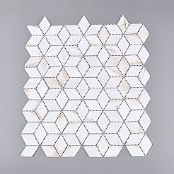Natural Freshwater Shell Mosaic Tile Cabochons&nbsp;SHEL-Q029-08