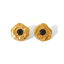 Elegant 304 Stainless Steel Lotus Flower Stud Earring for Women&nbsp;XU3448-3