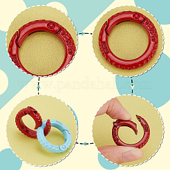 24Pcs 12 Colors Zinc Alloy Spring Gate Rings&nbsp;FIND-PH0017-35
