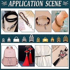 150Pcs 15 Styles Tibetan Style Cord Ends&nbsp;FIND-PH0028-88