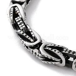 304 Stainless Steel Byzantine Chain Chunky Bracelets for Men&nbsp;BJEW-C072-01AS