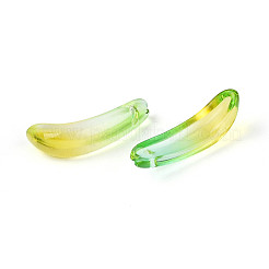 Transparent Glass Banana Pendants&nbsp;GLAA-T030-02-01