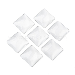 Transparent Glass Square Cabochons&nbsp;GGLA-A001-25mm