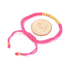 Polyester Cord Braided Bead Bracelets for Women&nbsp;BJEW-L698-01G-09