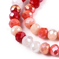 Electroplate Glass Beads Strands&nbsp;GLAA-T023-B16-07