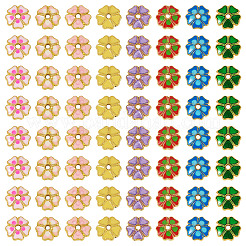 160Pcs 8 Colors Alloy Enamel Bead Caps&nbsp;FIND-TA0008-39