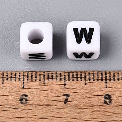 Opaque Acrylic Beads&nbsp;SACR-N020-04A-W