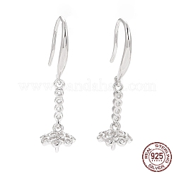 Anti-Tarnish Rhodium Plated 925 Sterling Silver Earring Hooks&nbsp;STER-D035-35P