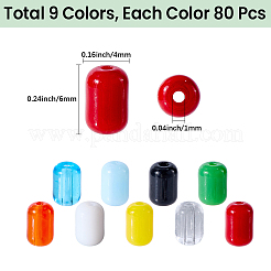 720Pcs 9 Colors Opaque Imitation Jade Glass Beads&nbsp;GLAA-SC0003-02