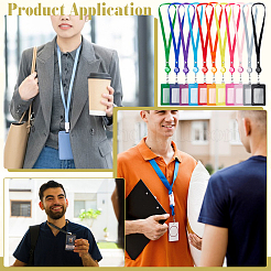 24Pcs 12 Colors Imitation Leather ID Card Holder with Clear Window&nbsp;AJEW-WA0001-44