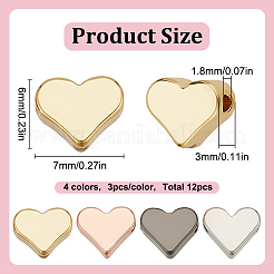 12Pcs 4 Colors Brass Beads&nbsp;KK-LP0001-03