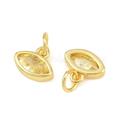 Brass Pave Cubic Zirconia Charms&nbsp;CU-CBA3D67-11G-05