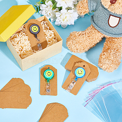100Pcs Kraft Paper Jewelry Badge Display Cards&nbsp;OPC-NB0001-04A
