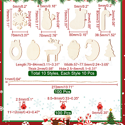 DIY Christmas Themed Pendant Decoration Making Kit&nbsp;DIY-WH0430-094