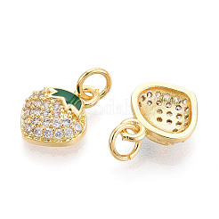 Brass Micro Pave Cubic Zirconia Charms&nbsp;KK-N265-13G