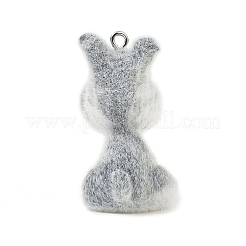 Flocking Opaque Resin Pendants&nbsp;RESI-I353-02P-03