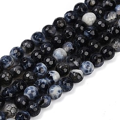Natural Fire Crackle Agate Beads Strands&nbsp;G-C082-A01-48