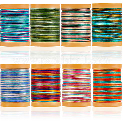 8 Rolls 8 Colors 12-Ply Polyester Thread Cord&nbsp;DIY-SP0003-80C