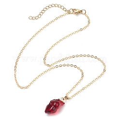 Halloween Resin Anatomical Heart Pendant Necklaces&nbsp;NJEW-TA00146