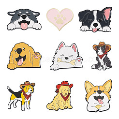 9Pcs 9 Styles Enamel Pins&nbsp;JEWB-TA0001-32