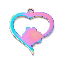 PVD Vacuum Plating 304 Stainless Steel Pendant Cabochon Settings For Enamel&nbsp;STAS-F249-46M