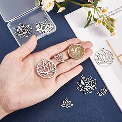 12Pcs 6 Style 304 & 201 Stainless Steel Pendants&nbsp;STAS-SZ0002-53