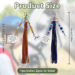 2Pcs Faux Suede Cord Pendant Decorations&nbsp;HJEW-DR00242