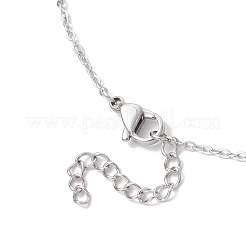10Pcs 10 Styles Mixed Stone Chip Beaded Pendant 304 Stainless Steel Cable Chain Necklaces&nbsp;NJEW-JN05263