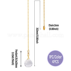 Glass Teardrop Shape Ceiling Fan Pull Chain Extenders&nbsp;DIY-TA0014-30