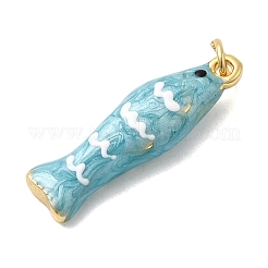 Brass Enamel Pendants&nbsp;KK-H092-08G-04
