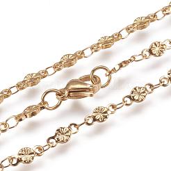 304 Stainless Steel Chain Necklaces&nbsp;STAS-P164-25G