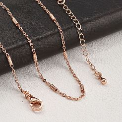Brass Cable Chain Necklaces for Women&nbsp;NJEW-D302-19RG
