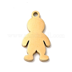 304 Stainless Steel Textured Pendants Ion Plating(IP)&nbsp;STAS-J040-09B-G